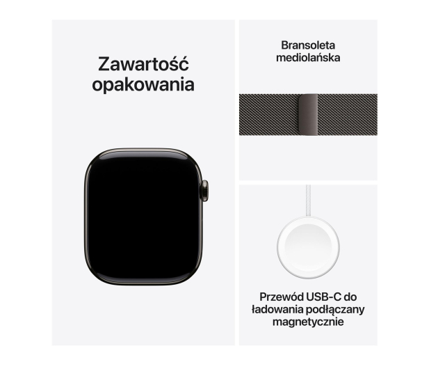 APPLE Apple Watch Series 11 GPS + Cellular 46mm Tytanowa koperta (łupkowa) + bransoleta mediolańska (łupkowa) - rozmiar M/L - 1362443 - zdjęcie 8